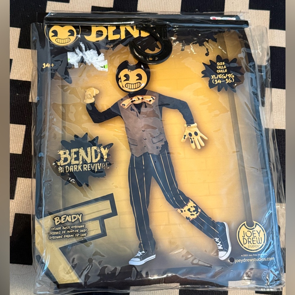 Bendy Deluxe Costume from Bendy and the Dark Revival Game - Youth Size XL 14-16